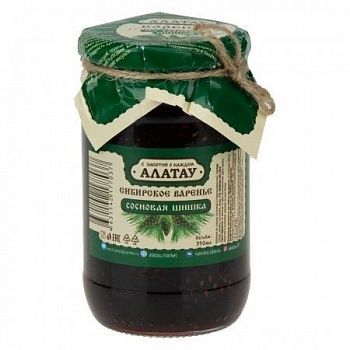 Варенье сибирское из сосновой шишки, стекло 440 г.; АЛАТАУ