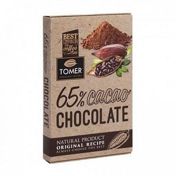 Шоколад горький 65% какао Томер 90 гр